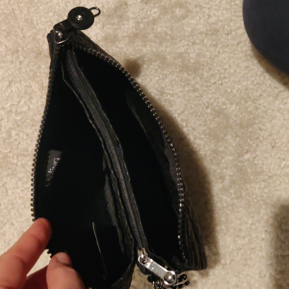 Kipling Elegant Black Patterned Wristlet, Detacha… - image 7